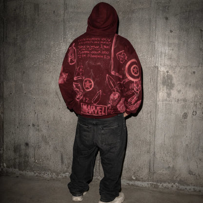 Bleached Marvel Hoodie