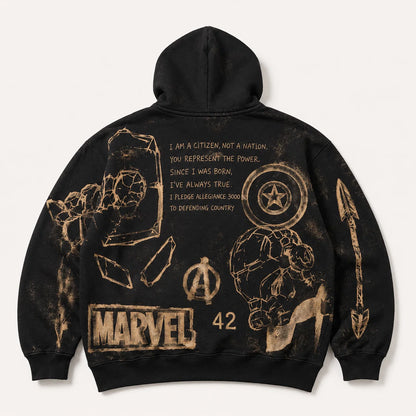 Bleached Marvel Hoodie
