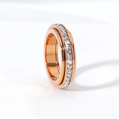 Steel Spinner Ring — rose gold finish
