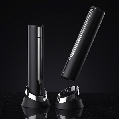The Column lifted clear of its charging cradle, showing the body and the base separately