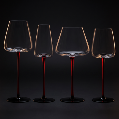 The Full Service, four shapes on one stem, black ground